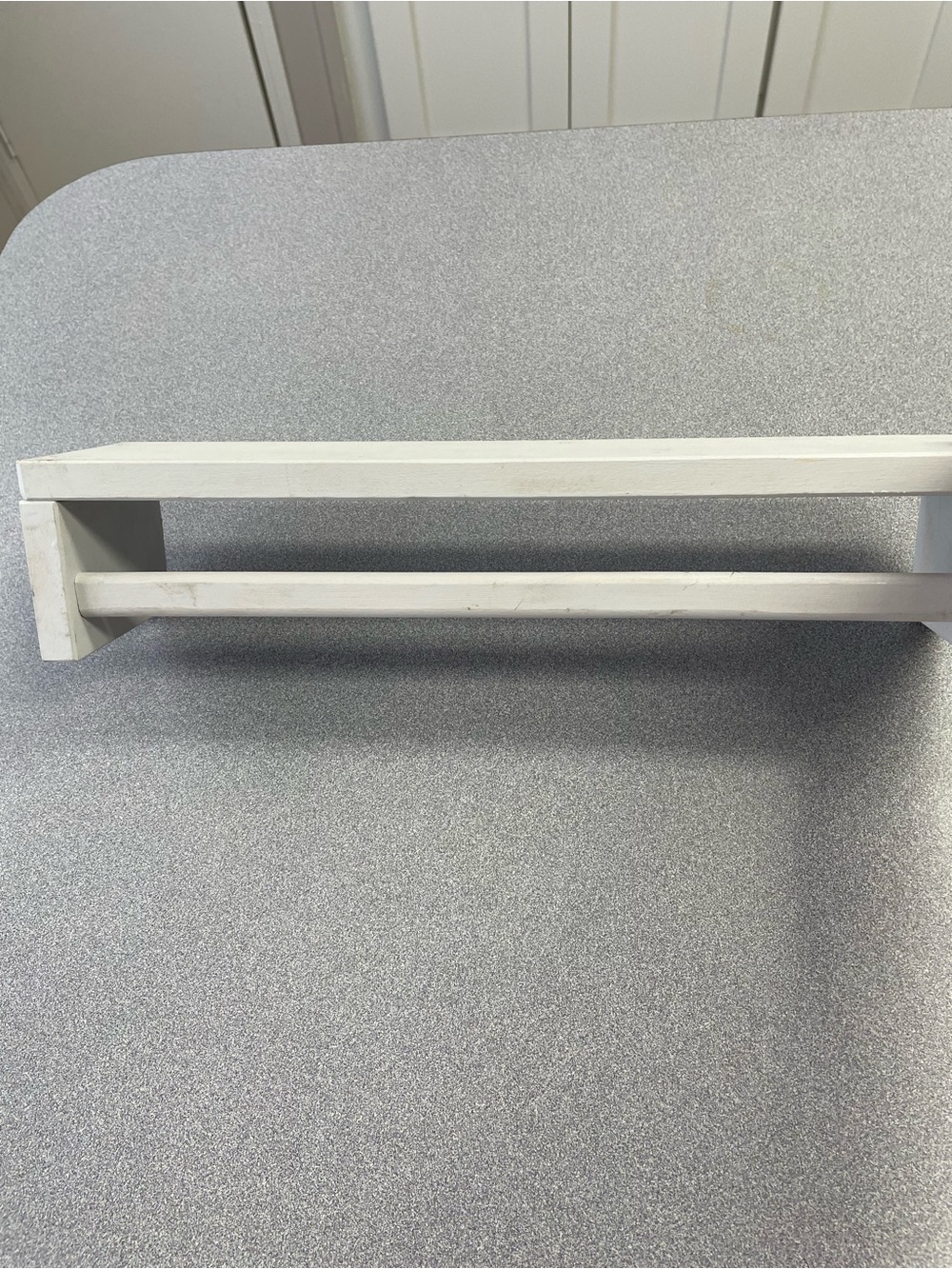White Wooden Wall Shelf with Rod